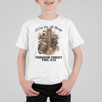Christian Motivation Gift T Shirt For Kid I Can Do All Things Through Christ Bible Verse - Wonder Print Shop