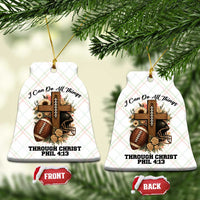 Christian Motivation Gift Ceramic Ornament I Can Do All Things Through Christ Bible Verse - Wonder Print Shop