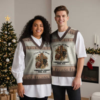 Christian Motivation Gift V-Neck Knit Sweater Vest I Can Do All Things Through Christ Bible Verse - Wonder Print Shop
