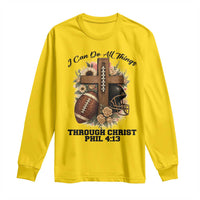 Christian Motivation Gift Long Sleeve Shirt I Can Do All Things Through Christ Bible Verse - Wonder Print Shop