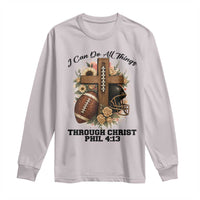 Christian Motivation Gift Long Sleeve Shirt I Can Do All Things Through Christ Bible Verse - Wonder Print Shop