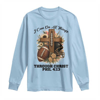 Christian Motivation Gift Long Sleeve Shirt I Can Do All Things Through Christ Bible Verse - Wonder Print Shop
