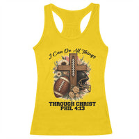 Christian Motivation Gift Racerback Tank Top I Can Do All Things Through Christ Bible Verse - Wonder Print Shop
