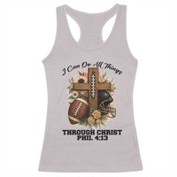 Christian Motivation Gift Racerback Tank Top I Can Do All Things Through Christ Bible Verse - Wonder Print Shop