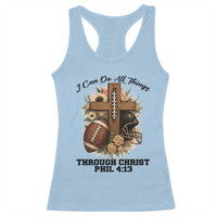 Christian Motivation Gift Racerback Tank Top I Can Do All Things Through Christ Bible Verse - Wonder Print Shop