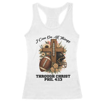 Christian Motivation Gift Racerback Tank Top I Can Do All Things Through Christ Bible Verse - Wonder Print Shop