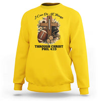 Christian Motivation Gift Sweatshirt I Can Do All Things Through Christ Bible Verse - Wonder Print Shop