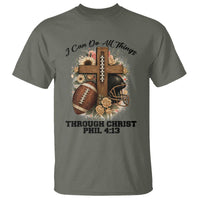 Christian Motivation Gift T Shirt I Can Do All Things Through Christ Bible Verse - Wonder Print Shop