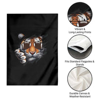 Funny Bengal Tiger Garden Flag Football Lover Gift - Wonder Print Shop