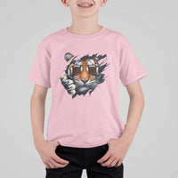 Funny Bengal Tiger T Shirt For Kid Football Lover Gift - Wonder Print Shop