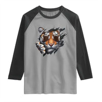 Funny Bengal Tiger Raglan Shirt Football Lover Gift - Wonder Print Shop