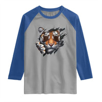 Funny Bengal Tiger Raglan Shirt Football Lover Gift - Wonder Print Shop