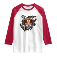 Funny Bengal Tiger Raglan Shirt Football Lover Gift - Wonder Print Shop