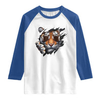 Funny Bengal Tiger Raglan Shirt Football Lover Gift - Wonder Print Shop