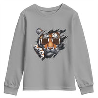 Funny Bengal Tiger Youth Sweatshirt Football Lover Gift - Wonder Print Shop