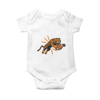 Funny Bengal Tiger Football Baby Onesie Game Day Jungle Spirit - Wonder Print Shop