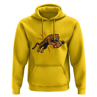 Funny Bengal Tiger Football Hoodie Game Day Jungle Spirit - Wonder Print Shop