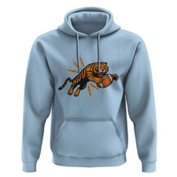 Funny Bengal Tiger Football Hoodie Game Day Jungle Spirit - Wonder Print Shop