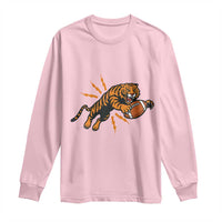 Funny Bengal Tiger Football Long Sleeve Shirt Game Day Jungle Spirit - Wonder Print Shop