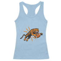 Funny Bengal Tiger Football Racerback Tank Top Game Day Jungle Spirit - Wonder Print Shop