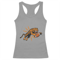 Funny Bengal Tiger Football Racerback Tank Top Game Day Jungle Spirit - Wonder Print Shop