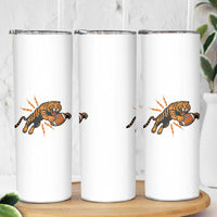 Funny Bengal Tiger Football Skinny Tumbler Game Day Jungle Spirit - Wonder Print Shop