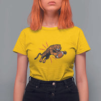 Funny Bengal Tiger Football T Shirt For Women Game Day Jungle Spirit - Wonder Print Shop
