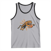 Funny Bengal Tiger Football Tank Top Game Day Jungle Spirit - Wonder Print Shop