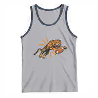 Funny Bengal Tiger Football Tank Top Game Day Jungle Spirit - Wonder Print Shop
