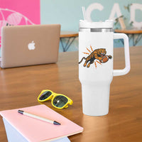 Funny Bengal Tiger Football Tumbler With Handle Game Day Jungle Spirit - Wonder Print Shop