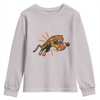 Funny Bengal Tiger Football Youth Sweatshirt Game Day Jungle Spirit - Wonder Print Shop