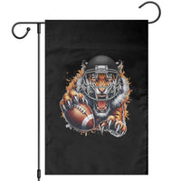 Funny Bengal Tiger With Helmet Garden Flag Football Lover Gift - Wonder Print Shop