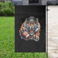 Funny Bengal Tiger With Helmet Garden Flag Football Lover Gift - Wonder Print Shop