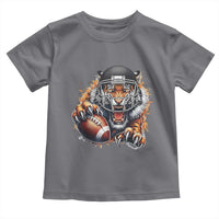 Funny Bengal Tiger With Helmet Toddler T Shirt Football Lover Gift - Wonder Print Shop