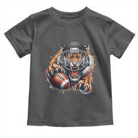 Funny Bengal Tiger With Helmet Toddler T Shirt Football Lover Gift - Wonder Print Shop