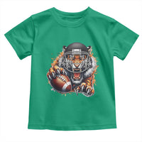 Funny Bengal Tiger With Helmet Toddler T Shirt Football Lover Gift - Wonder Print Shop