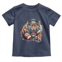 Funny Bengal Tiger With Helmet Toddler T Shirt Football Lover Gift - Wonder Print Shop