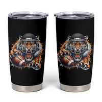 Funny Bengal Tiger With Helmet Tumbler Cup Football Lover Gift - Wonder Print Shop
