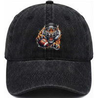 Funny OHBF Football Lover Gift Washed Cotton Baseball Cap