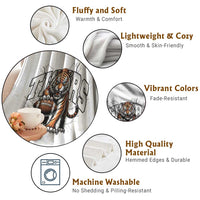 Funny Bengal Tiger Throw Blanket Gift For Football Lover - Wonder Print Shop