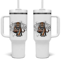 Funny Bengal Tiger Tumbler With Handle Gift For Football Lover - Wonder Print Shop