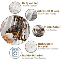 Bengal Tiger Football Throw Blanket Game Day Gift - Wonder Print Shop