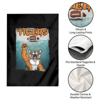 Bengal Tiger Football Garden Flag Horror Parody Gift - Wonder Print Shop