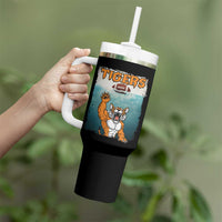 Bengal Tiger Football Tumbler With Handle Horror Parody Gift - Wonder Print Shop