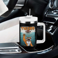 Bengal Tiger Football Tumbler With Handle Horror Parody Gift - Wonder Print Shop