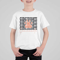 Cincinnati Tiger Paw T Shirt For Kid Football Lover Gift - Wonder Print Shop