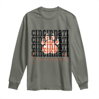 Cincinnati Tiger Paw Long Sleeve Shirt Football Lover Gift - Wonder Print Shop