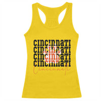 Cincinnati Tiger Paw Racerback Tank Top Football Lover Gift - Wonder Print Shop