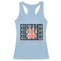 Cincinnati Tiger Paw Racerback Tank Top Football Lover Gift - Wonder Print Shop
