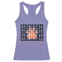 Cincinnati Tiger Paw Racerback Tank Top Football Lover Gift - Wonder Print Shop